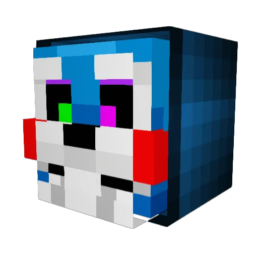 Dusttoybonnie Minecraft avatar head, 3D render