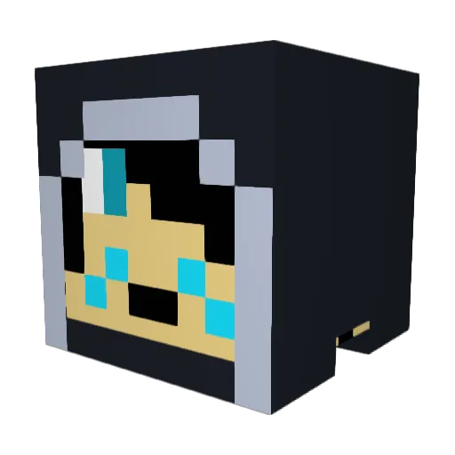 Dusturbed1 Minecraft avatar head, 3D render