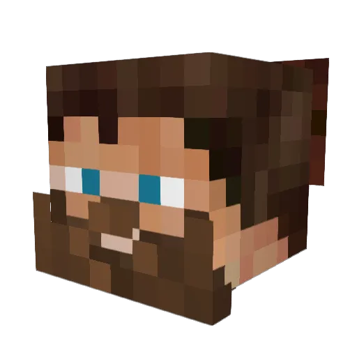 Dusty2400 Minecraft avatar head, 3D render