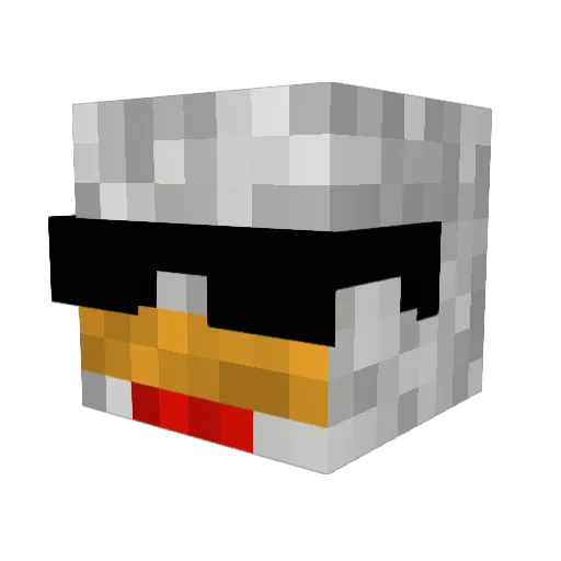 Dusty812 Minecraft avatar head, 3D render