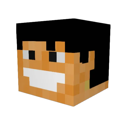 Dusty92 Minecraft avatar head, 3D render