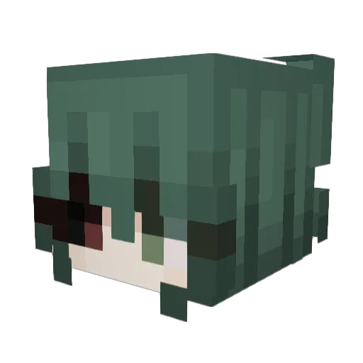 Dusty Minecraft avatar head, 3D render