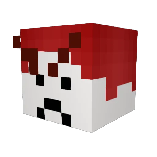 DustyHuman Minecraft avatar head, 3D render