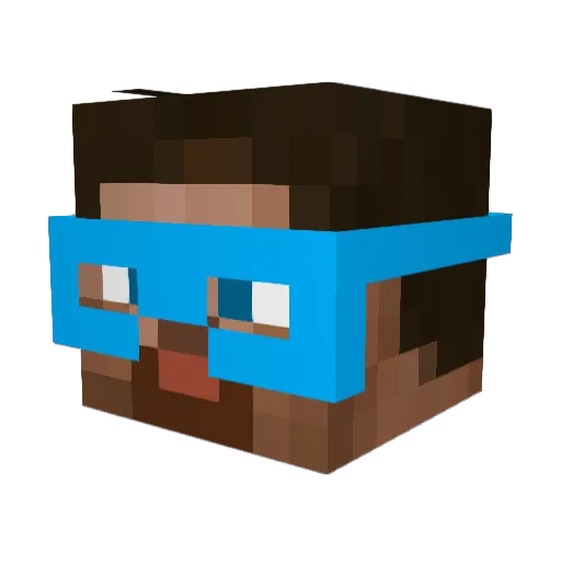 DustyInventory Minecraft avatar head, 3D render