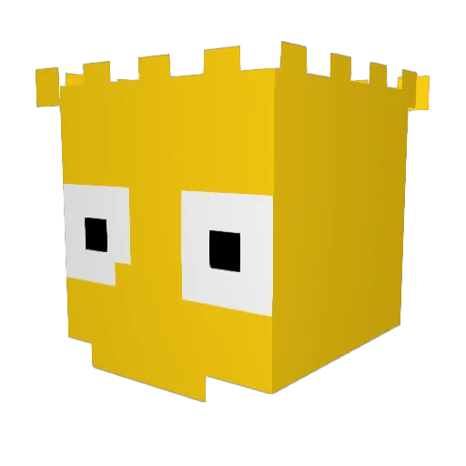 DustyLegoBrick Minecraft avatar head, 3D render