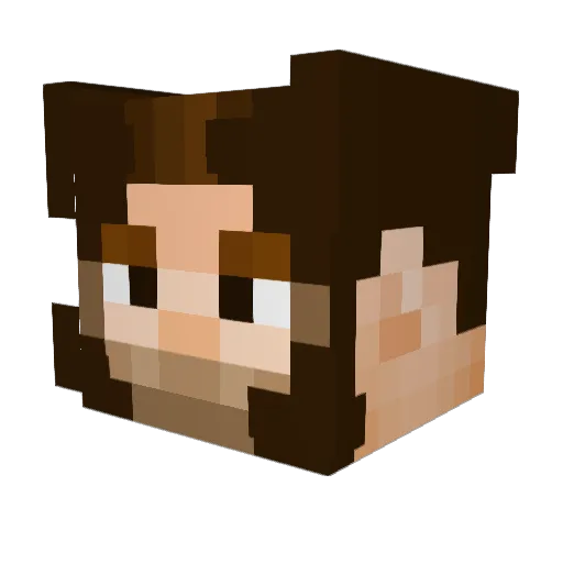 DustyLyons Minecraft avatar head, 3D render
