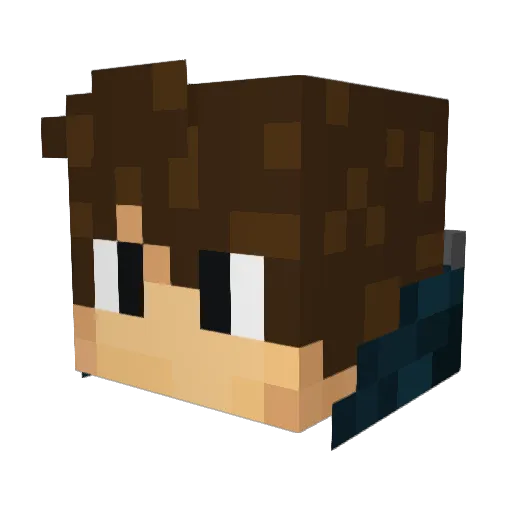 DustyMongoose30 Minecraft avatar head, 3D render