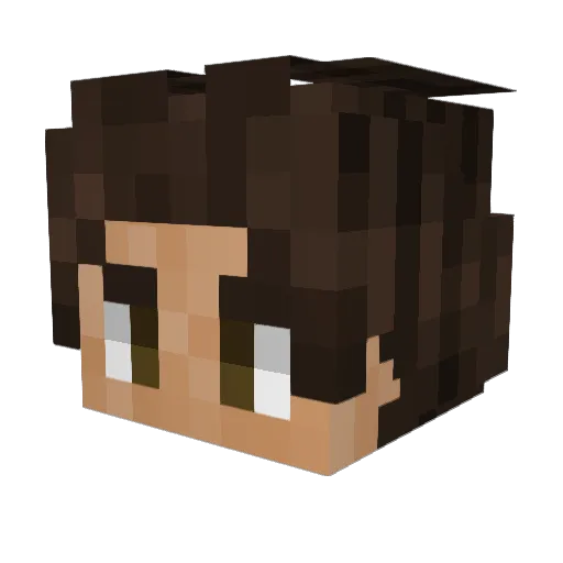 Dusty_Drew16 Minecraft avatar head, 3D render