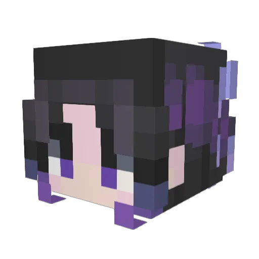 Dustyin Minecraft avatar head, 3D render