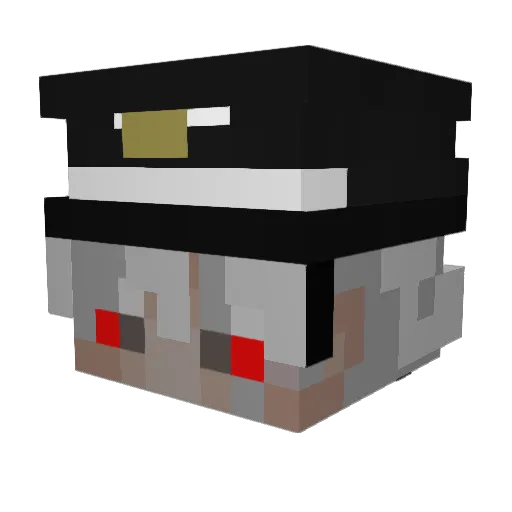 DuszatyY Minecraft avatar head, 3D render