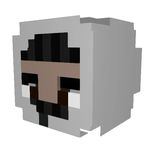 Duszek69 Minecraft avatar head, 3D render