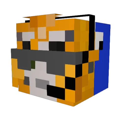 DutchDynamyte Minecraft avatar head, 3D render