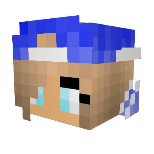 DutchGameGirlXL Minecraft avatar head, 3D render