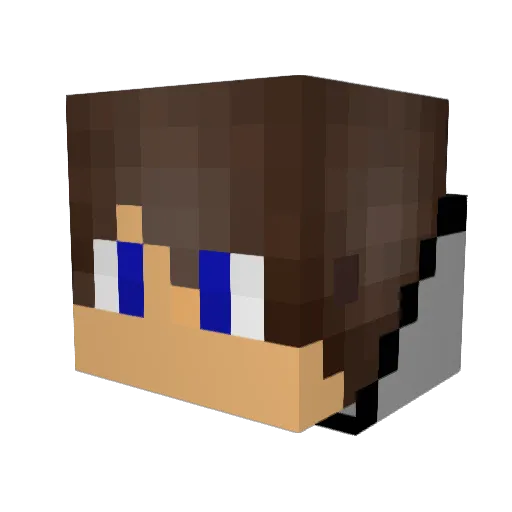 DutchGamer30 Minecraft avatar head, 3D render