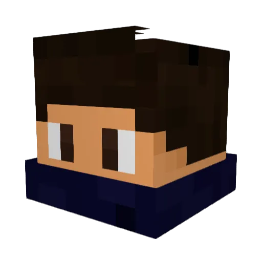DutchNick Minecraft avatar head, 3D render