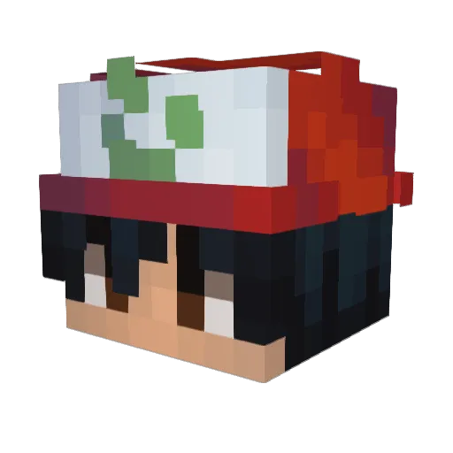DutchOtter Minecraft avatar head, 3D render