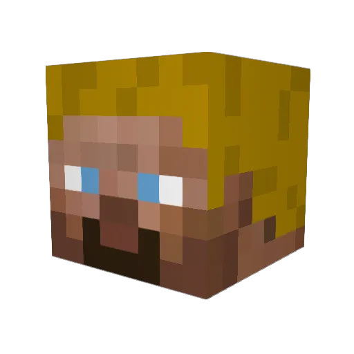 DutchP3DPilot Minecraft avatar head, 3D render