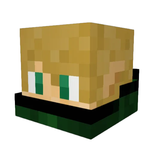 Dutch_General Minecraft avatar head, 3D render