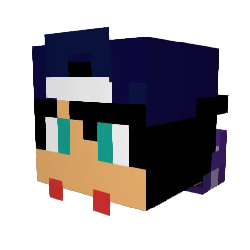 Dutchbloxplayer Minecraft avatar head, 3D render