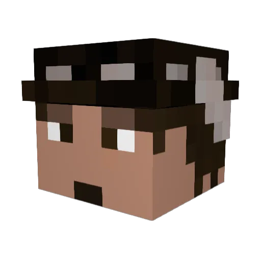 Dutchta Minecraft avatar head, 3D render