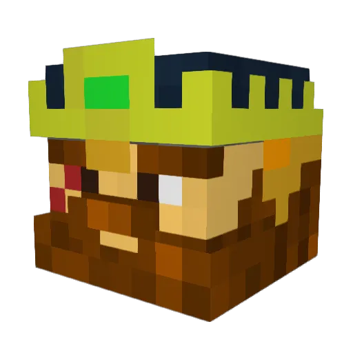 Dutchtwan Minecraft avatar head, 3D render