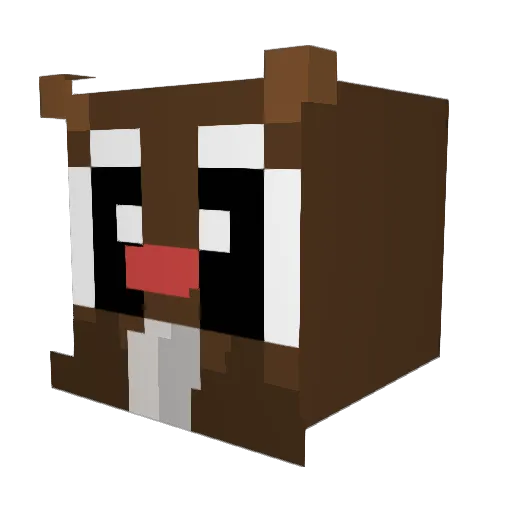 Duthege Minecraft avatar head, 3D render