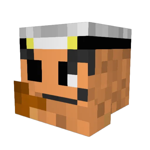 Dutho Minecraft avatar head, 3D render