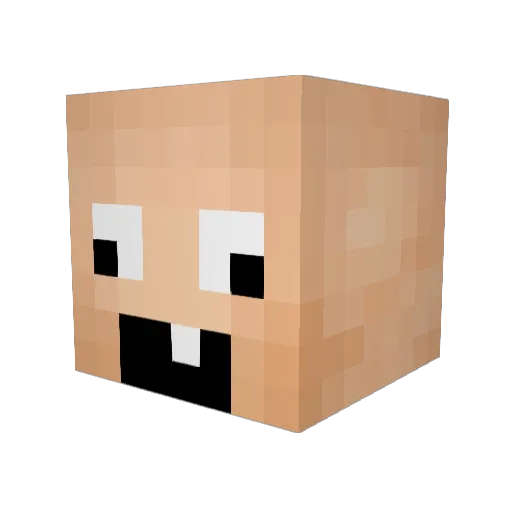 Dutok Minecraft avatar head, 3D render