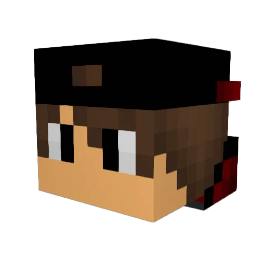 Dutuu Minecraft avatar head, 3D render