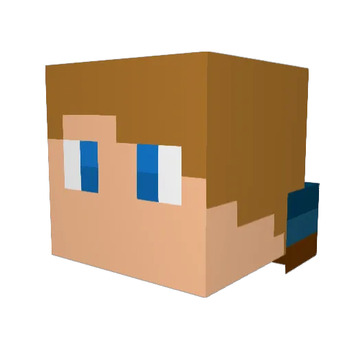 Dutycrafter13 Minecraft avatar head, 3D render