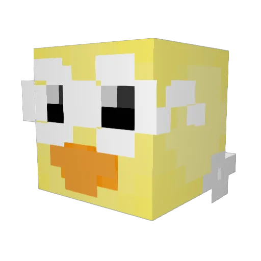 Duuck32 Minecraft avatar head, 3D render