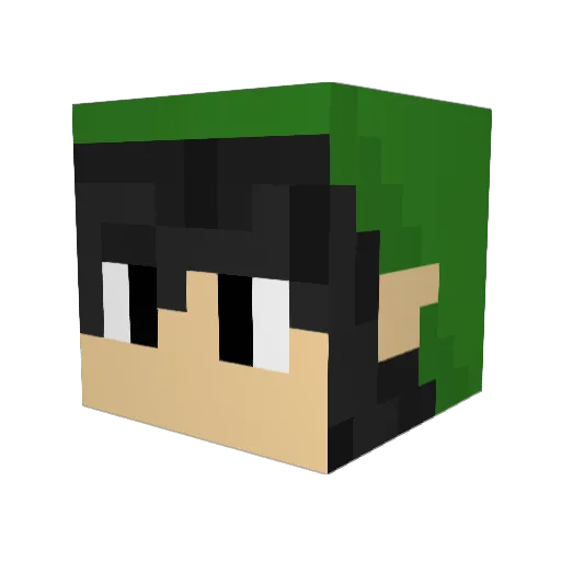 DuuhX Minecraft avatar head, 3D render