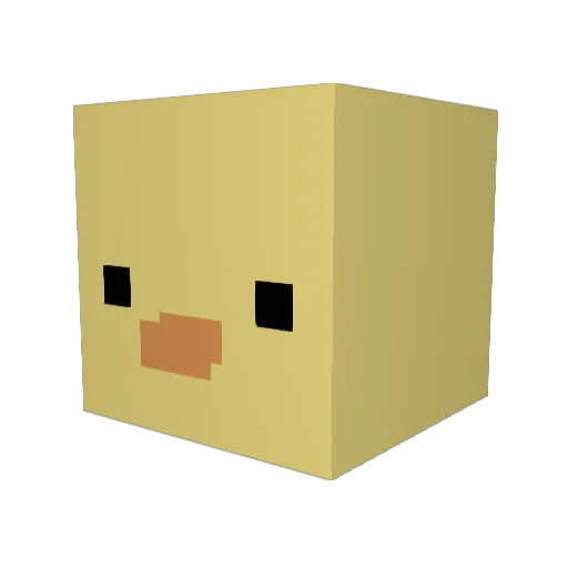 Duukong Minecraft avatar head, 3D render