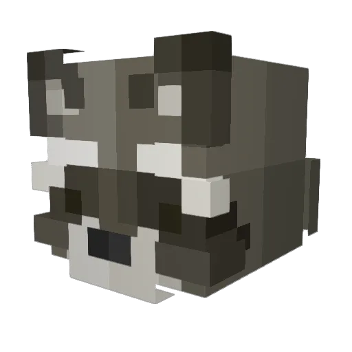 DuumXH Minecraft avatar head, 3D render