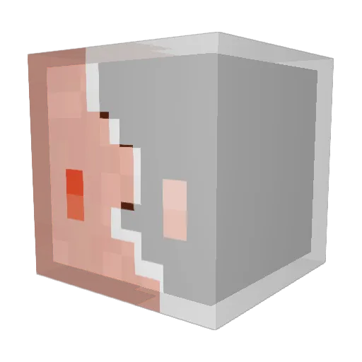 Duuully Minecraft avatar head, 3D render
