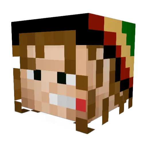 Duvancillo_ Minecraft avatar head, 3D render