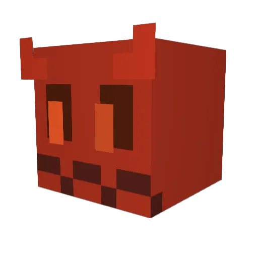 Duvcky Minecraft avatar head, 3D render