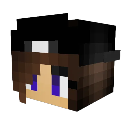 Duvieux Minecraft avatar head, 3D render