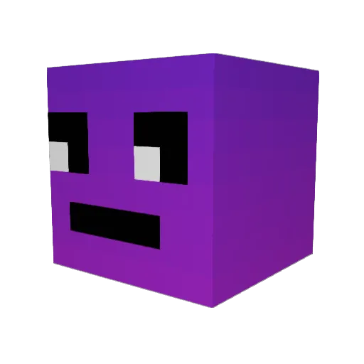 Duvus48 Minecraft avatar head, 3D render