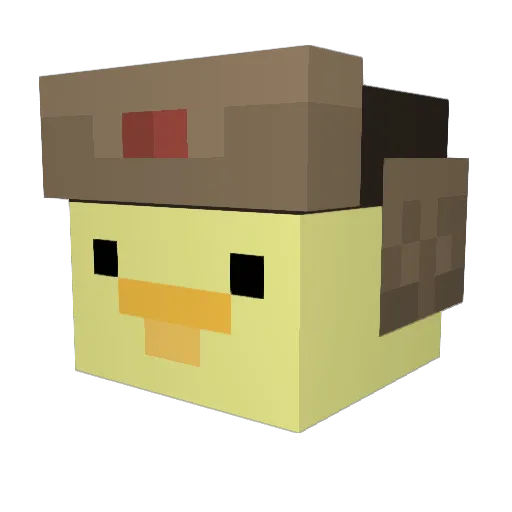 Duwang31 Minecraft avatar head, 3D render