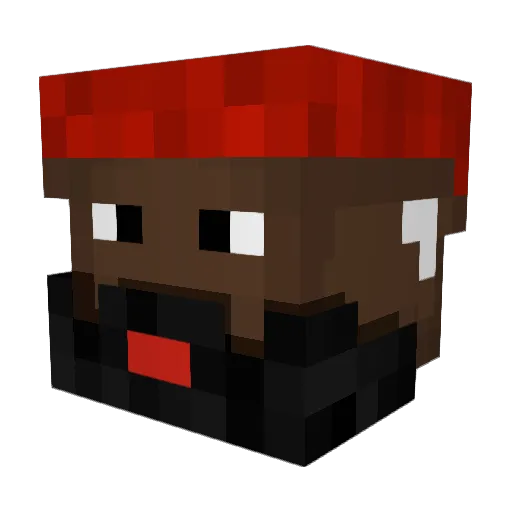 DuwapTezz Minecraft avatar head, 3D render