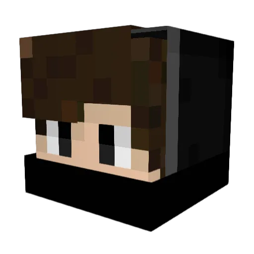 DuwmanYT Minecraft avatar head, 3D render
