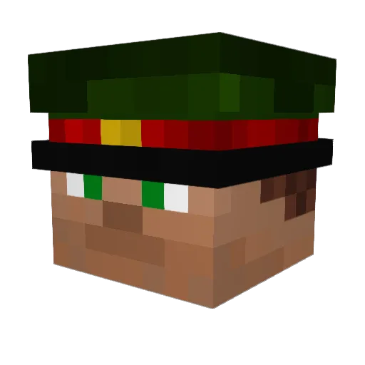 Duxar Minecraft avatar head, 3D render