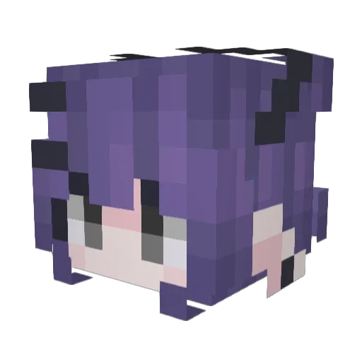 Duxiia Minecraft avatar head, 3D render