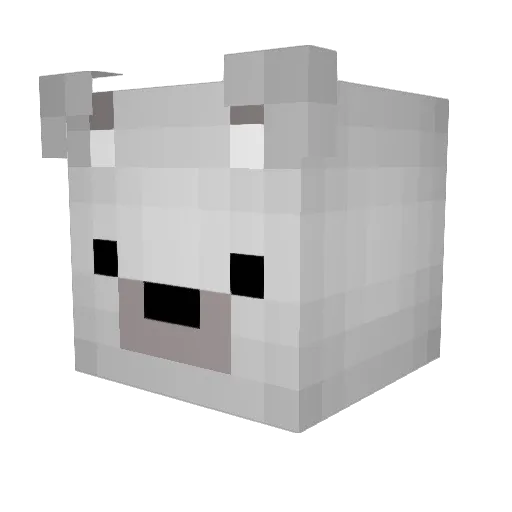 Duxxilian Minecraft avatar head, 3D render