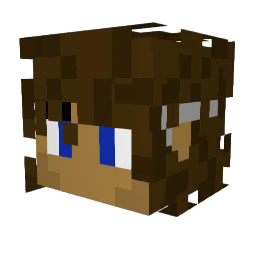 Duxzie Minecraft avatar head, 3D render