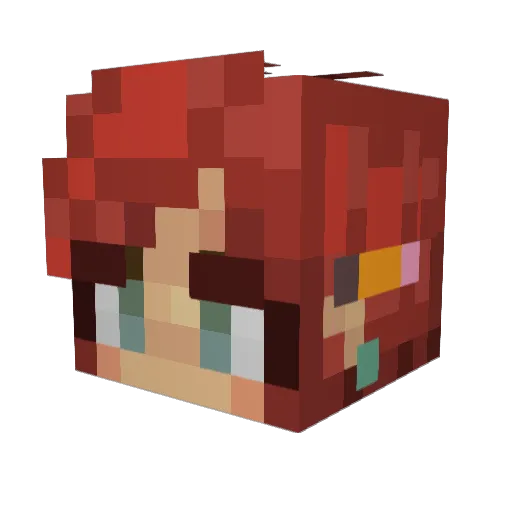 Duyguu Minecraft avatar head, 3D render