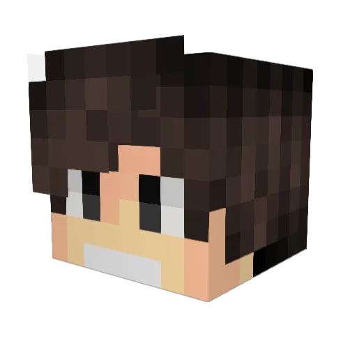 Duyuluu Minecraft avatar head, 3D render