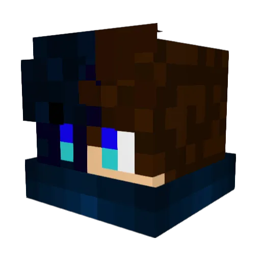 DuziN1 Minecraft avatar head, 3D render