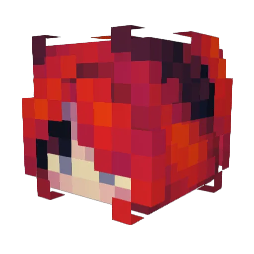 Duzixon Minecraft avatar head, 3D render